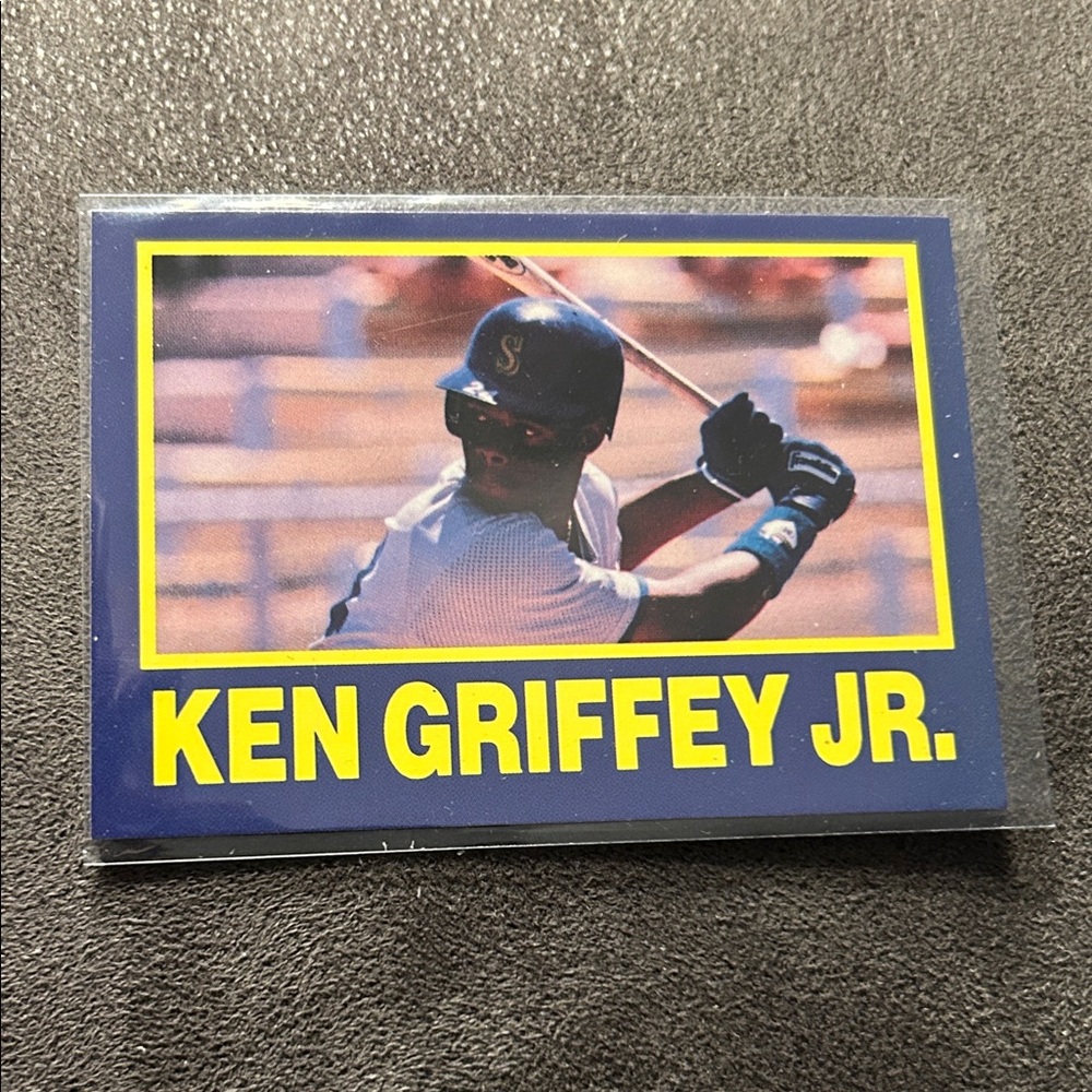 Vintage Ken Griffey Jr. Baseball Card - Blue & Yellow Design